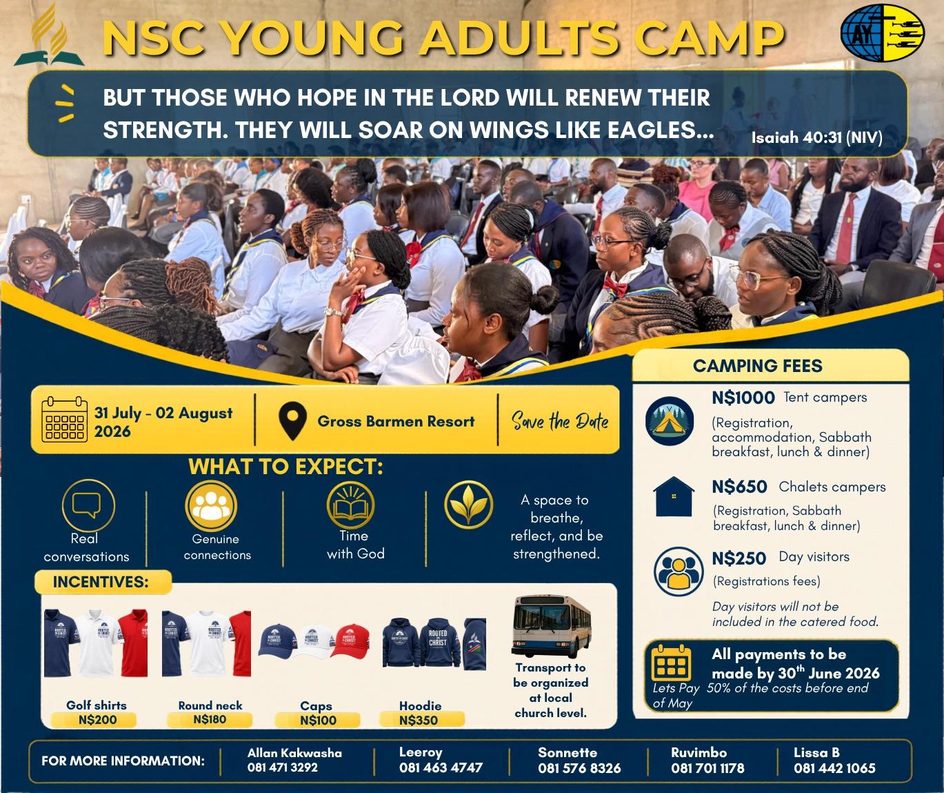 NSC Young Adults Camp Poster